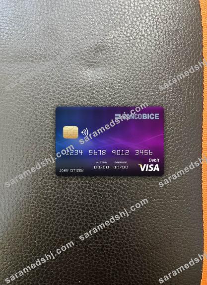 Chile BICE bank visa card photolook front